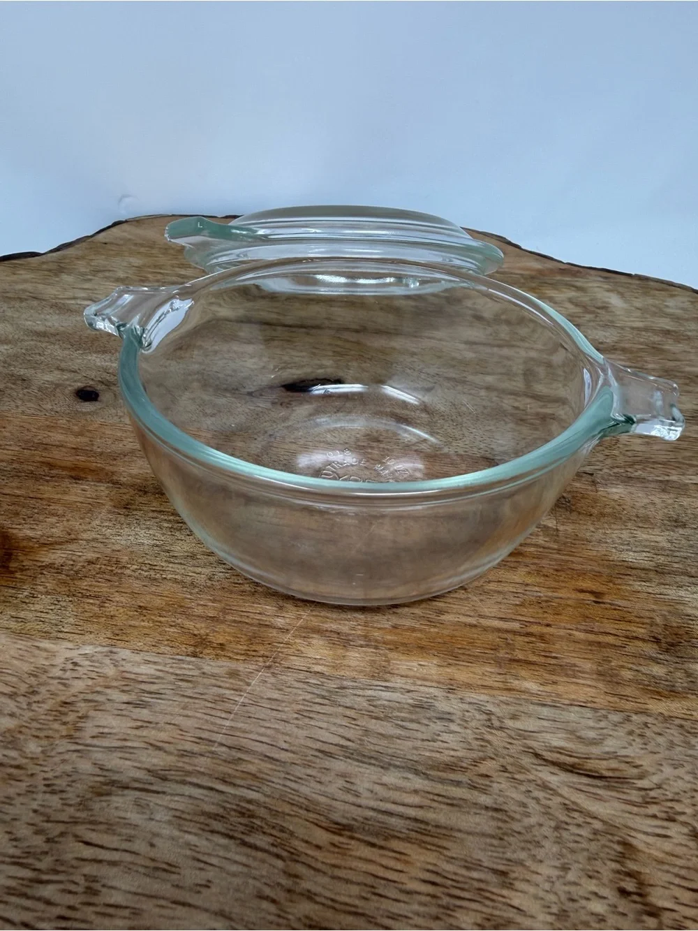 Pyrex Clear Glass casserole 10” Round Baking Dish With Lid